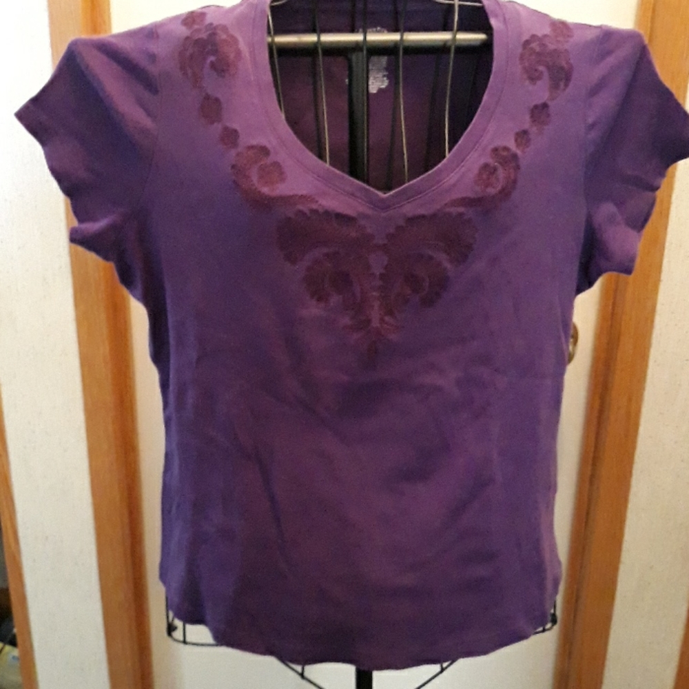 St. John's Bay Purple short sleeve top